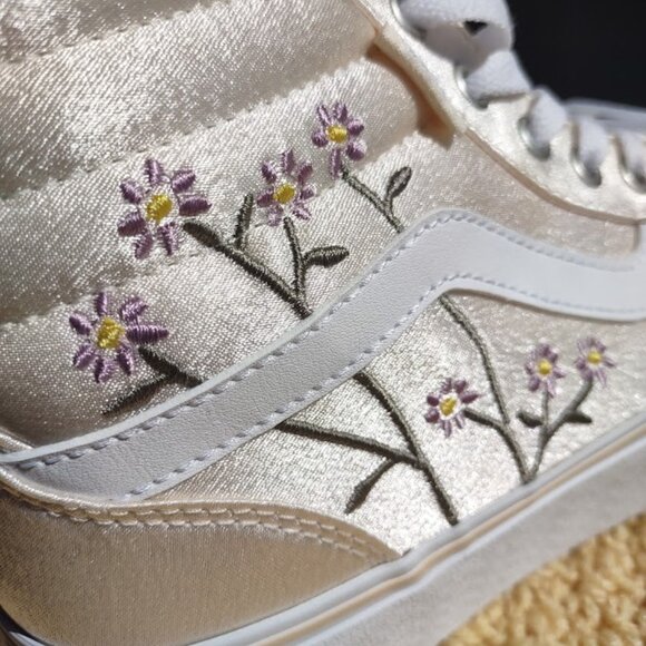 VANS Filmore HI Spring Satin Platform High Top Sk8 Comfy Trainer VN0A5EM7CRM NWT - Picture 8 of 17